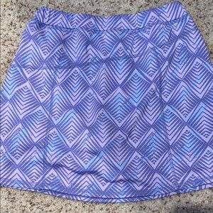 Lands End Purple Geometric Girls Skort 14